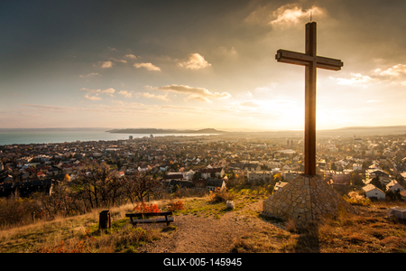 Tamás hegy, Balatonfüred-stock-foto