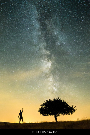 Csillagos égbolt a tejúttal-stock-foto