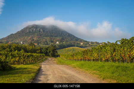 Balaton-felvidéki tájkép-stock-foto