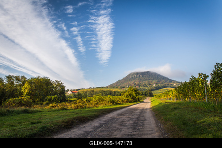 Balaton-felvidéki tájkép-stock-foto