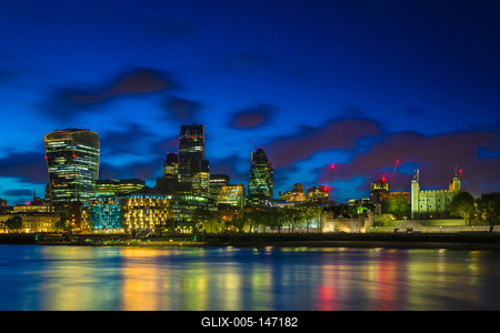 London esti fényekben-stock-foto