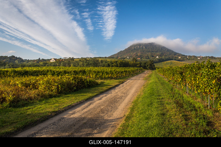 Balaton-felvidéki tájkép-stock-foto