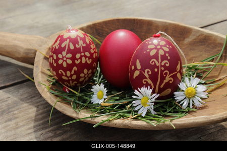 Hagyományos húsvéti dekoráció-stock-foto