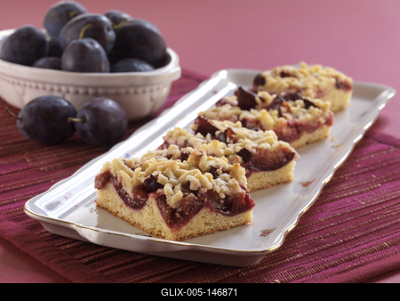 Borzas szilváslepény-stock-foto