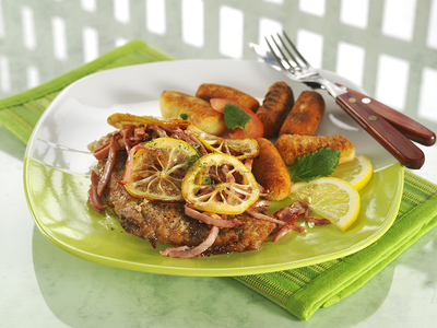 Citromos-sonkás sertésérmék-stock-foto