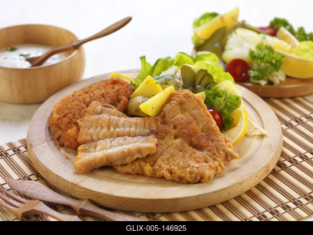 Tiszai halfatányéros-stock-foto