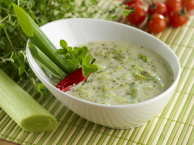 Citromos póréhagymaleves-stock-foto