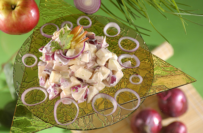 almás sajtos hagyma-stock-foto