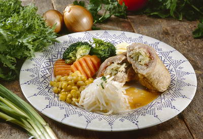 Göngyölt hús Ákos kedvére-stock-foto