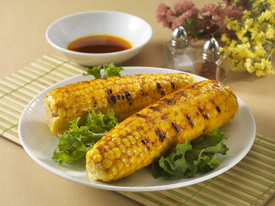 grillezett kukorica-stock-foto