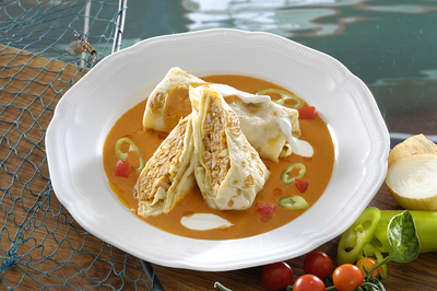 Hortobágyi harcsás palacsinta-stock-foto