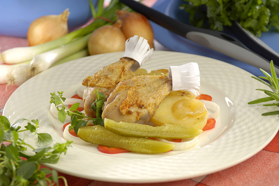 majorannás rakott hús-stock-foto