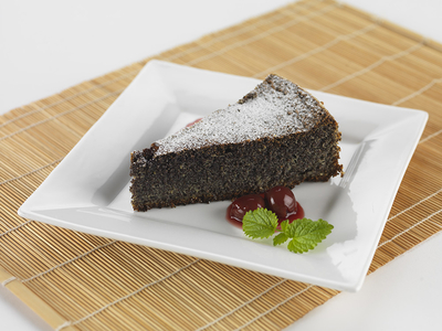 liszt nélküli máktorta-stock-foto