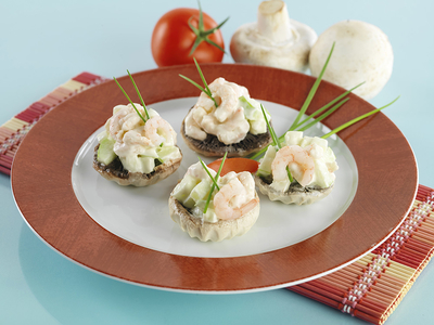 majonézes rákkal töltött gomba-stock-foto