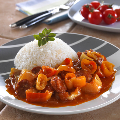 lecsó gazdagon-stock-foto