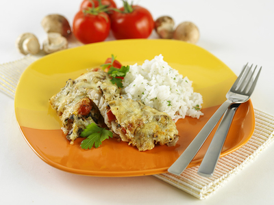 Sajtos-gombás hal-stock-foto