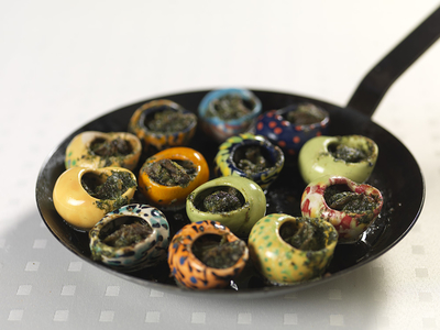 Sümegprágai színes csigák1-stock-foto