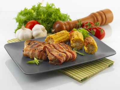 szalonnás hal-stock-foto