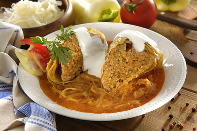 Töltött káposzta reform módra-stock-foto