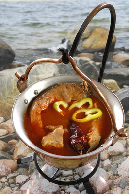 Tiszai halászlé-stock-foto