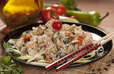 tavaszi rizses piláf-stock-foto