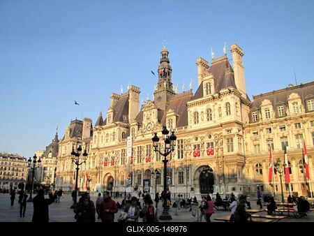 Párizsi városháza-stock-foto