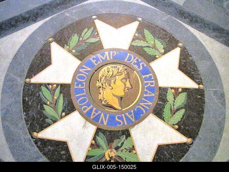 Napoleon emlékmû - gránit intarzia-stock-foto