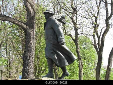 Georges Clemenceau szobra-stock-foto