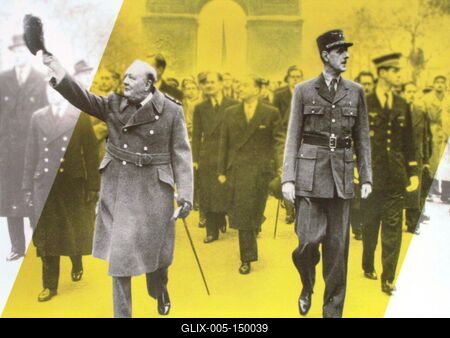 Sir Winston Churchill és Charles de Gaulle tábornok-stock-foto