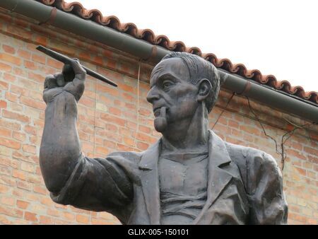 Aba-Novák Vilmos festõ szobra-stock-foto