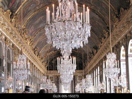 A versaillesi katély üvegterme-stock-foto