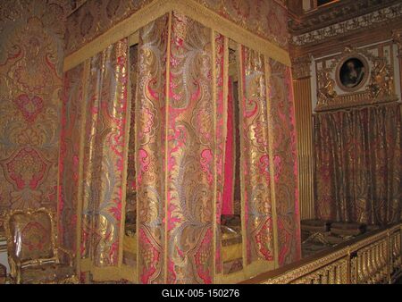 A versaillesi kastély királyi szobája-stock-foto