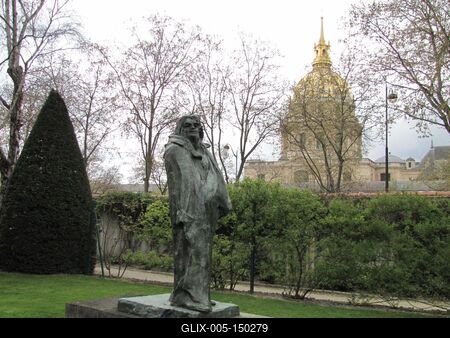 Honoré de Balzac szobra-stock-foto