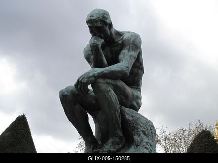 A gondolkodó-stock-foto