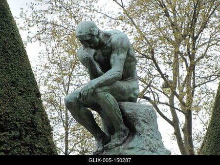 A gondolkodó-stock-foto