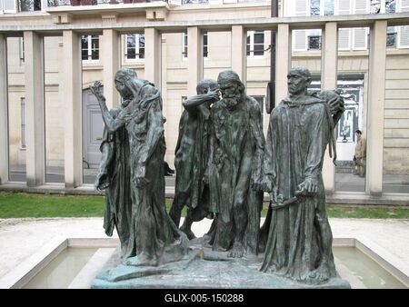 A calaisi polgárok szoborcsoport-stock-foto