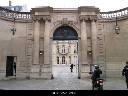 A Matignon palota - a francia miniszterelnökség-stock-foto