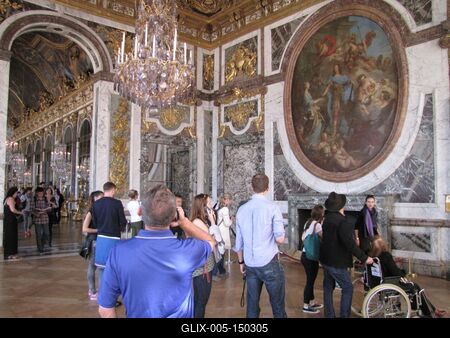 A versaillesi kastély Béke szalonja-stock-foto