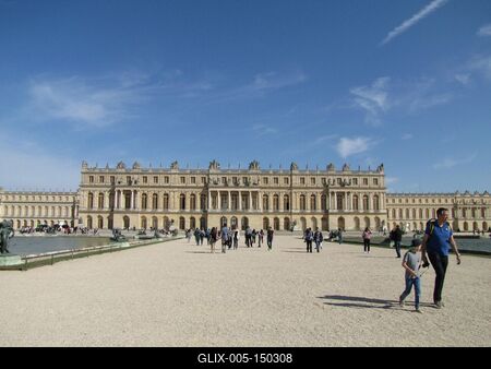 A versaillesi kastély és parkja-stock-foto