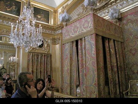 A versaillesi kastély királyi szobája-stock-foto