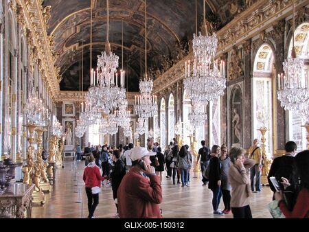 A versaillesi kastély üvegterme-stock-foto