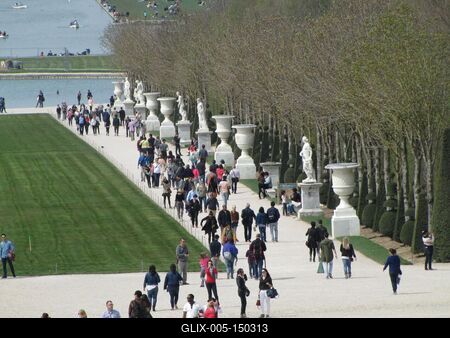 A versaillesi kastély parkja-stock-foto