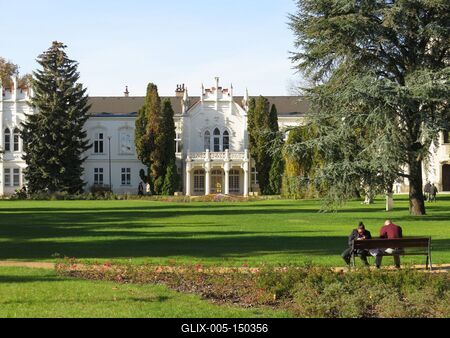 A martonvásári Brunszvik kastély-stock-foto