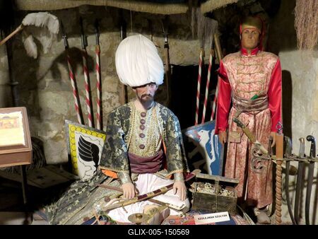 Szulejmán szultán az egri panoptikumban-stock-foto