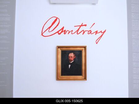 Csontváry önarcképe és aláírása-stock-foto