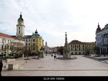 Pécs - Széchenyi tér-stock-foto
