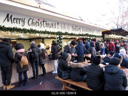 Karácsonyi turizmus Budapesten-stock-foto