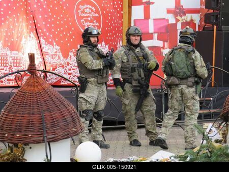 Karácsonyi terrorelhárítók-stock-foto