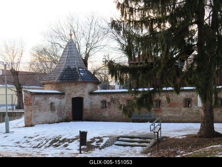 Hajdúszoboszló középkori fala-stock-foto