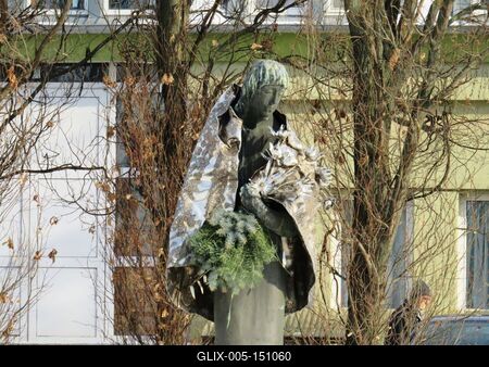 Hajdúböszörmény II. világháborús emlékmûve-stock-foto